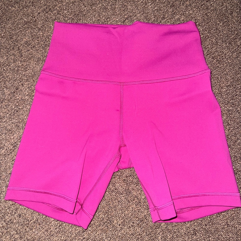 lululemon athletica High-Rise Bright Pink Bike Shorts